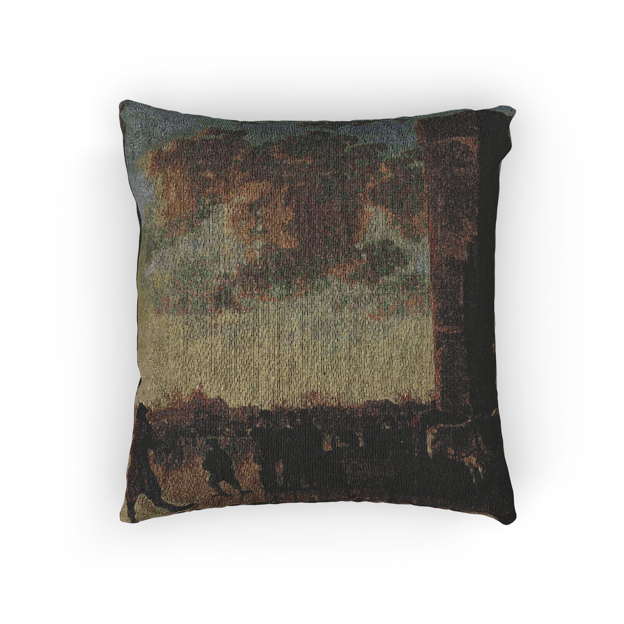 Schilderij, Aelbert Cuyp, met ruïne van Huis te Merwede (12091275046) | Woven Pillow