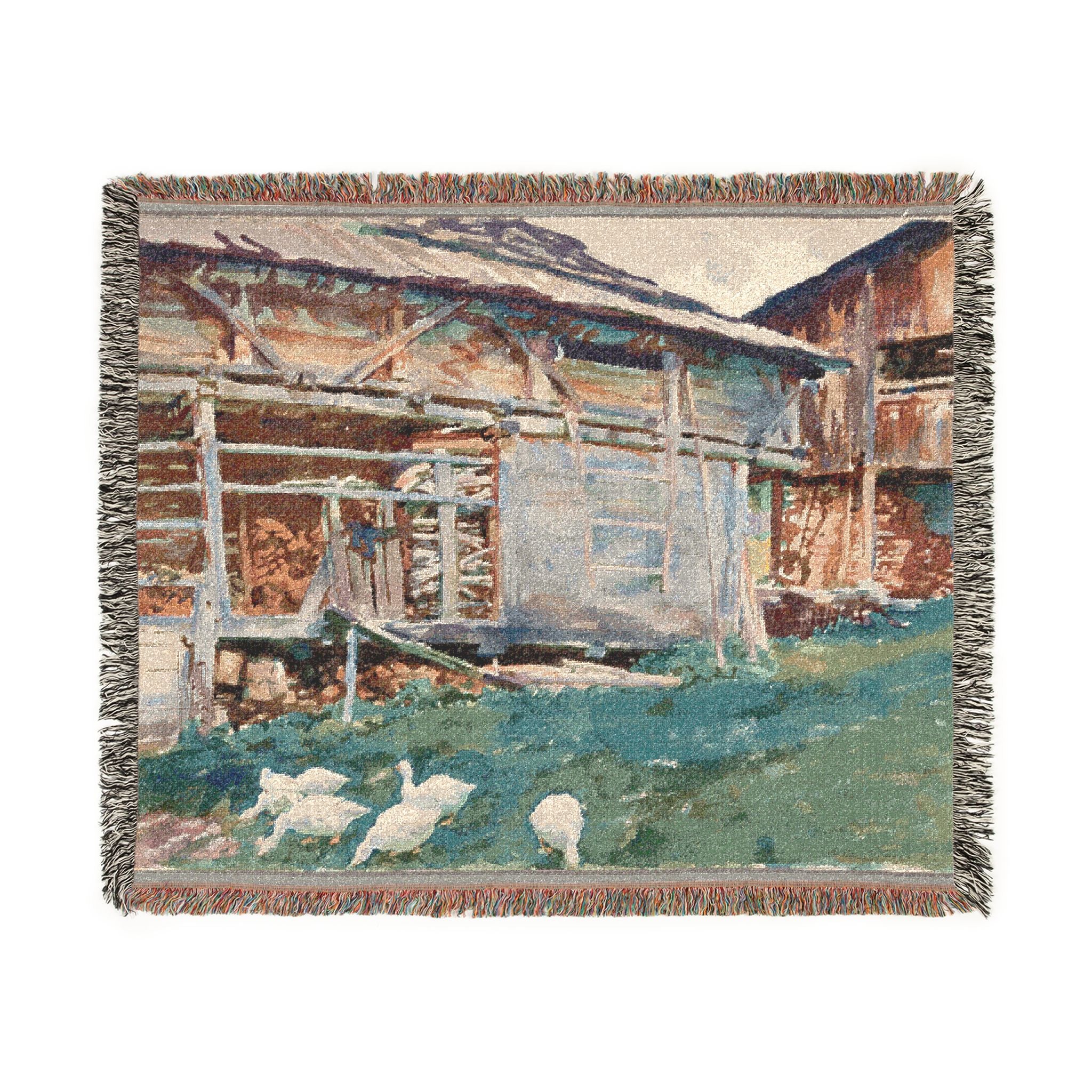 Woodsheds, Tyrol John Singer Sargent Tapestry Blanket