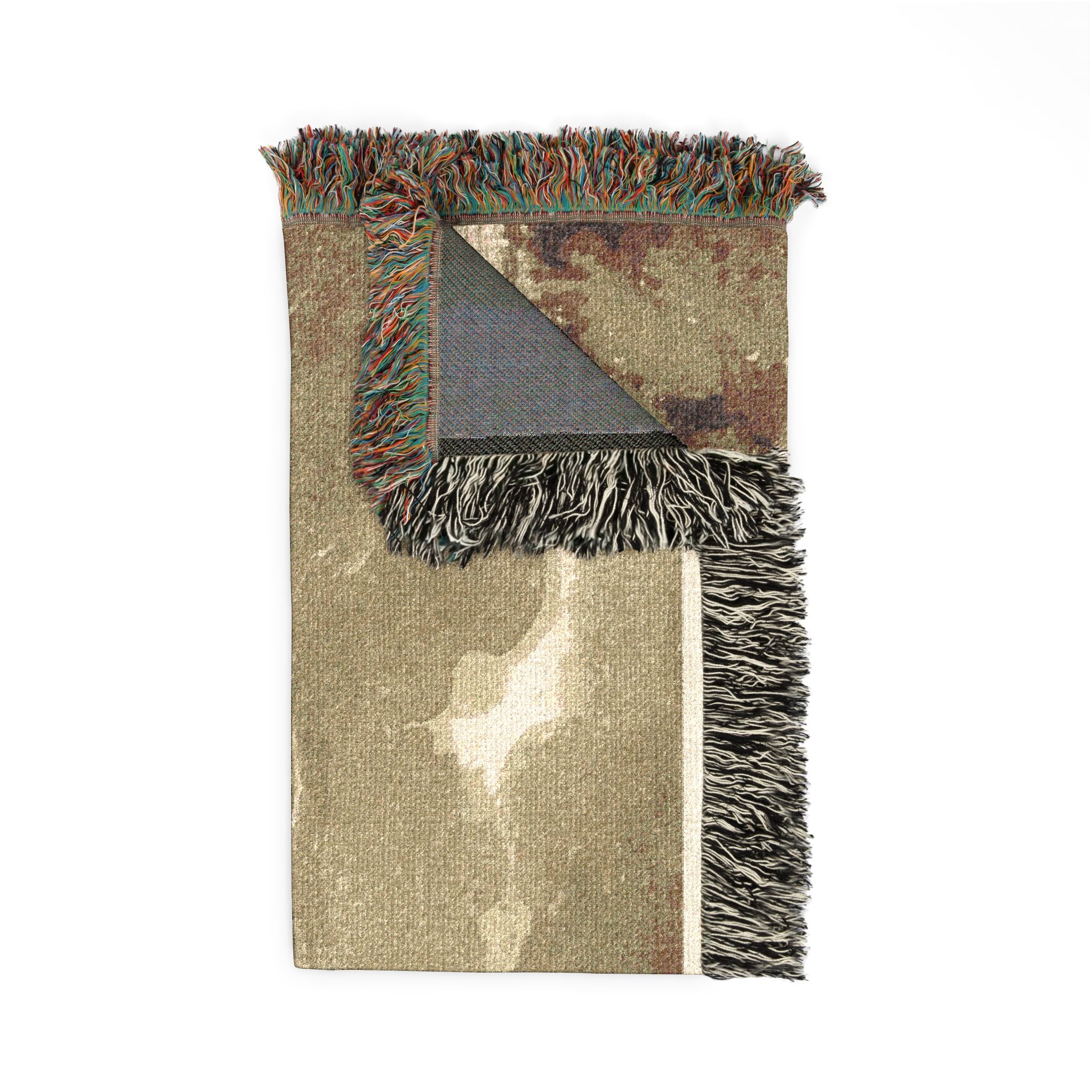 John Constable - Woman with Baby Fleeing Across Moors | Woven Tapestry Blanket
