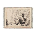 Rembrandt van Rijn - The Monk in the Cornfield | Woven Tapestry Blanket