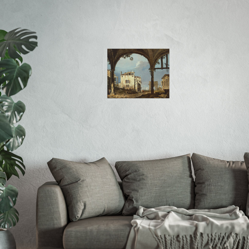 Follower of Canaletto - Portico with a Lantern | Fine Art Poster
