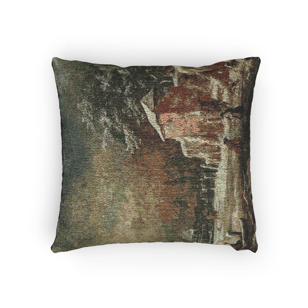 Hamburg, Kunsthalle, Jacob van Ruisdael, Winterlandschaft | Woven Pillow