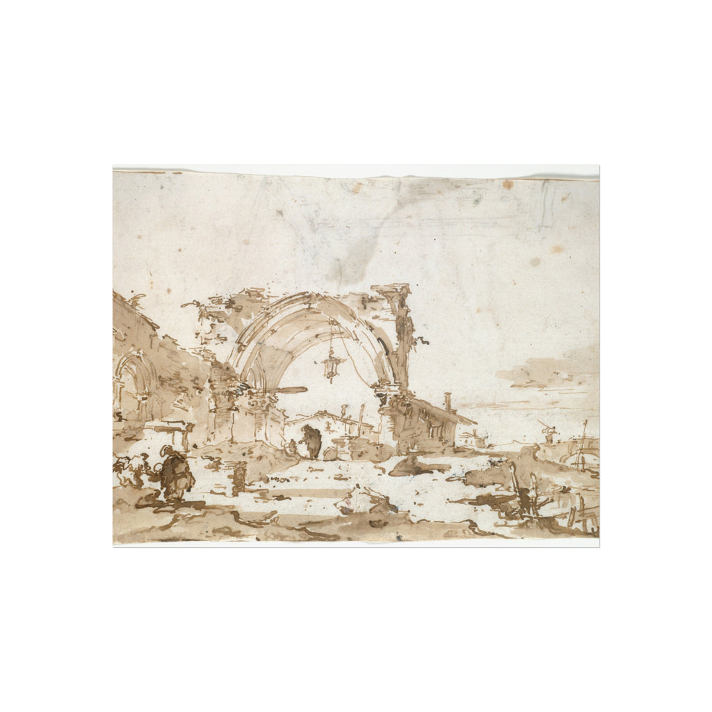 Francesco Guardi - A Capriccio with a Ruined Gothic Arch | Fine Art Poster