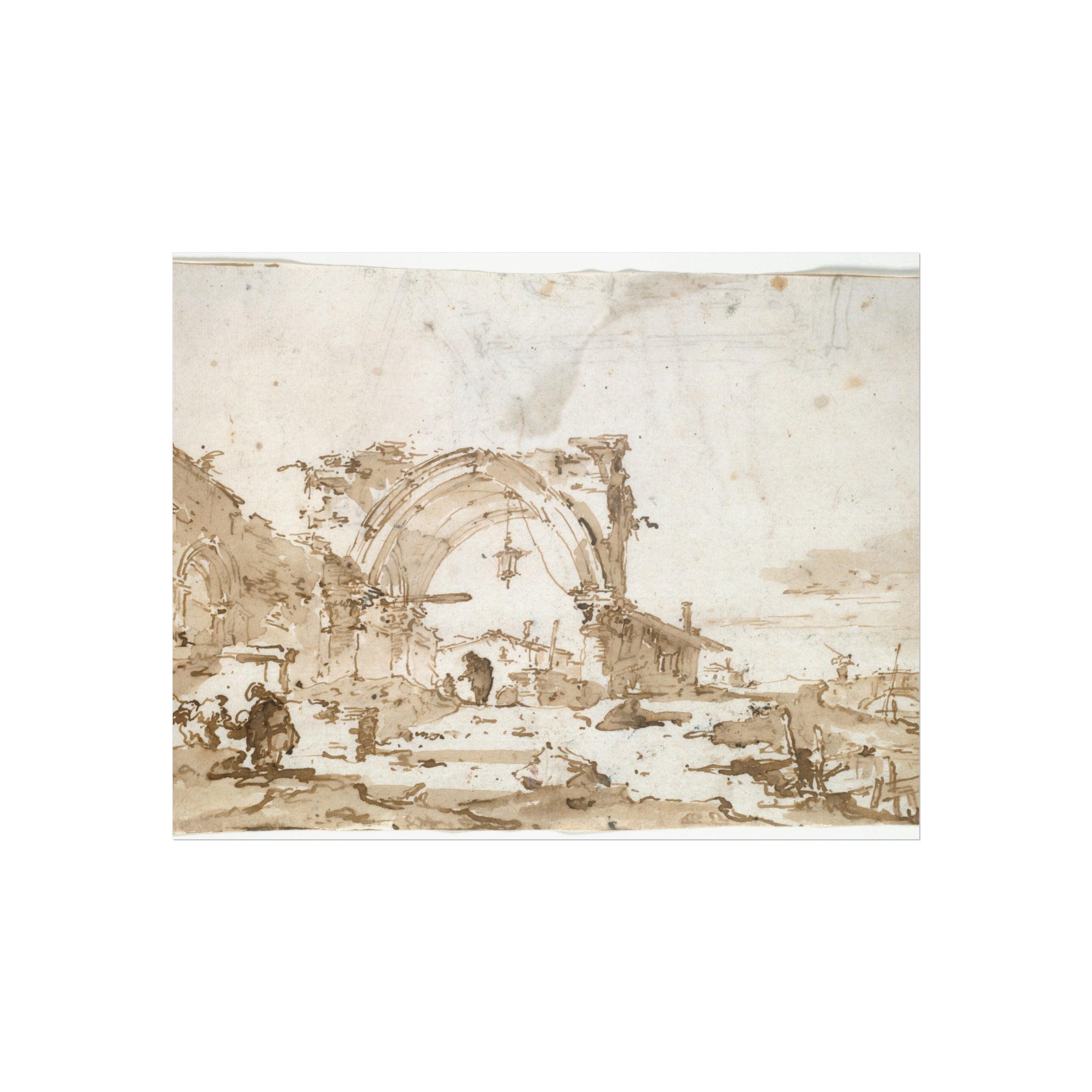 Francesco Guardi - A Capriccio with a Ruined Gothic Arch | Fine Art Poster