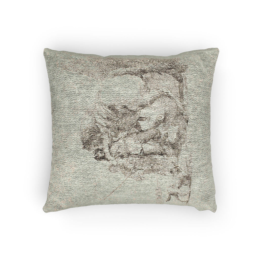 Giovanni Battista Tiepolo - The Rider Standing by His Horse, from Capricci | Woven Pillow