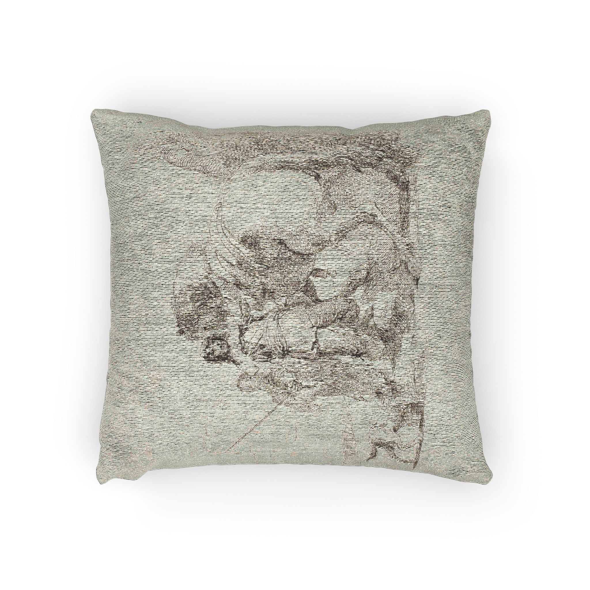 Giovanni Battista Tiepolo - The Rider Standing by His Horse, from Capricci | Woven Pillow