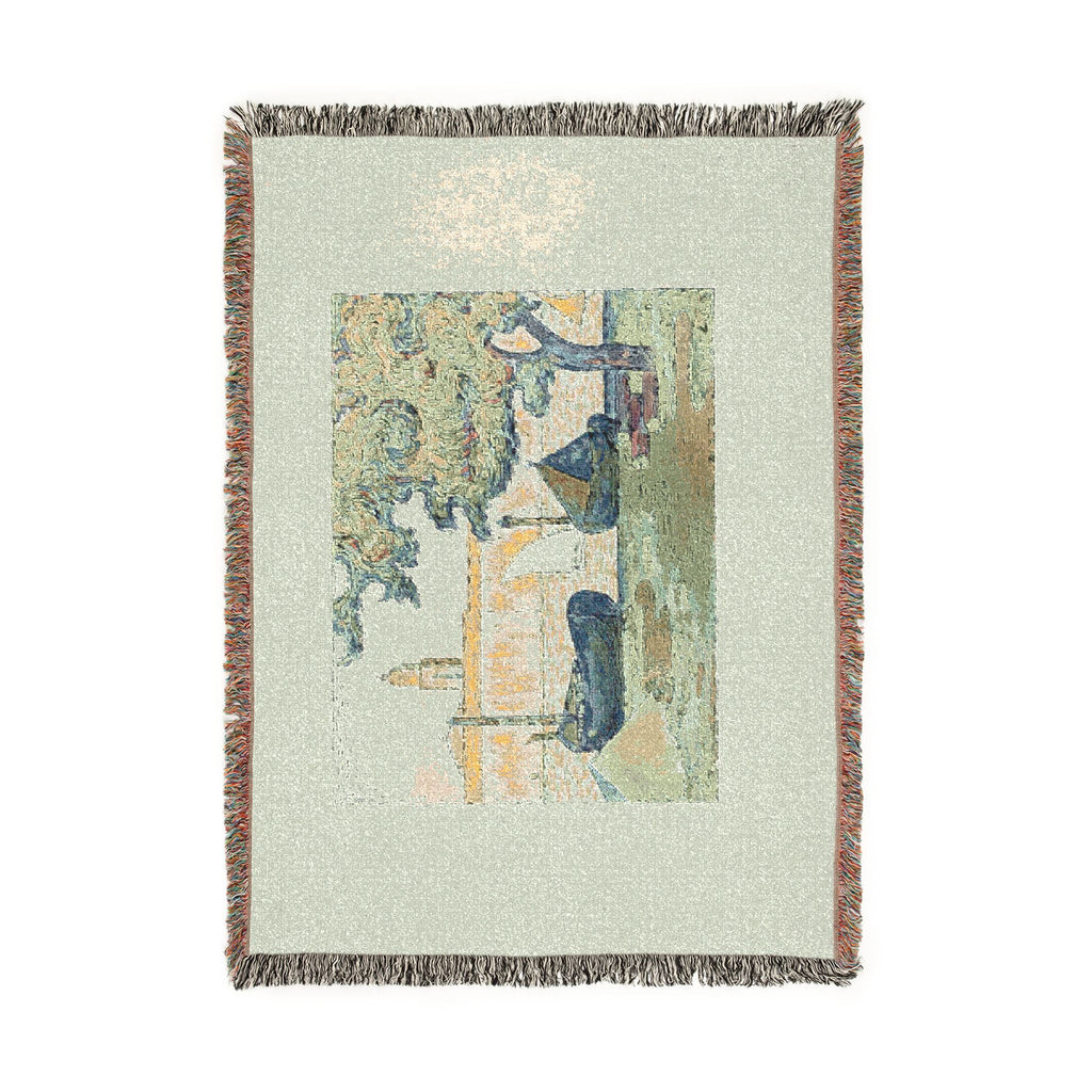 Paul Signac - The Port of St. Tropez II, from the seventh album of L'Estampe originale | Woven Tapestry Blanket