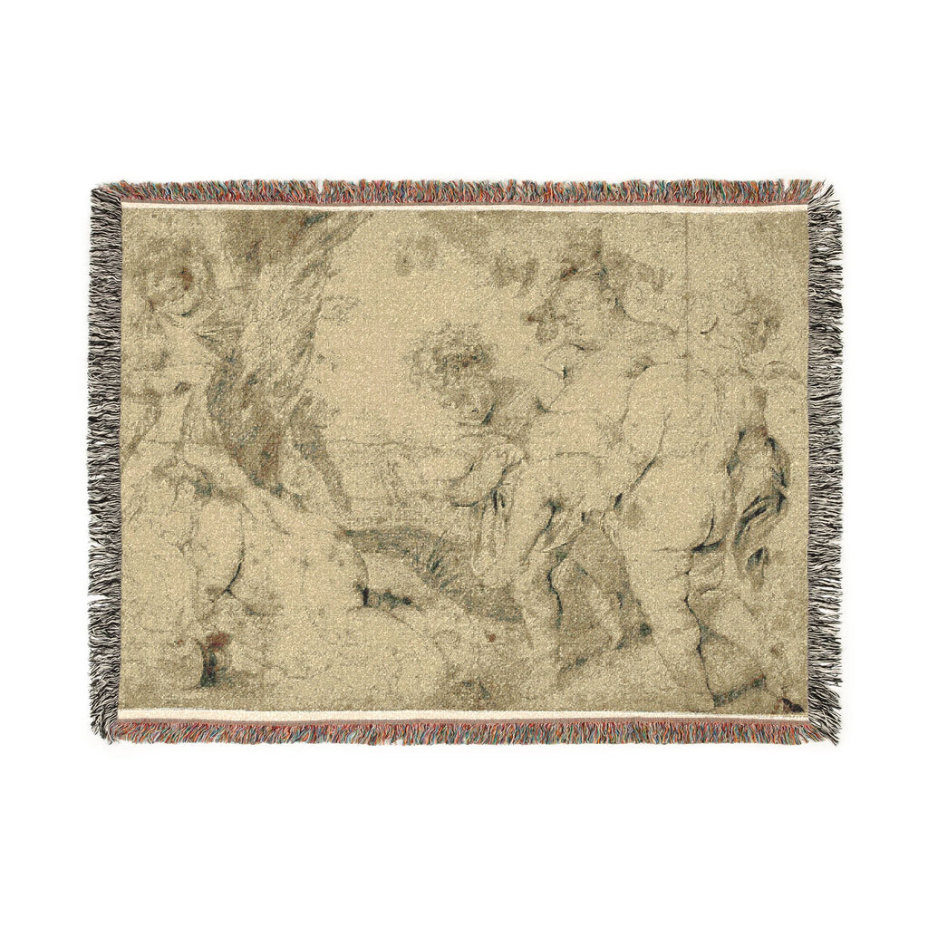 Anthony van Dyck - Young Bacchus and Companions | Woven Tapestry Blanket