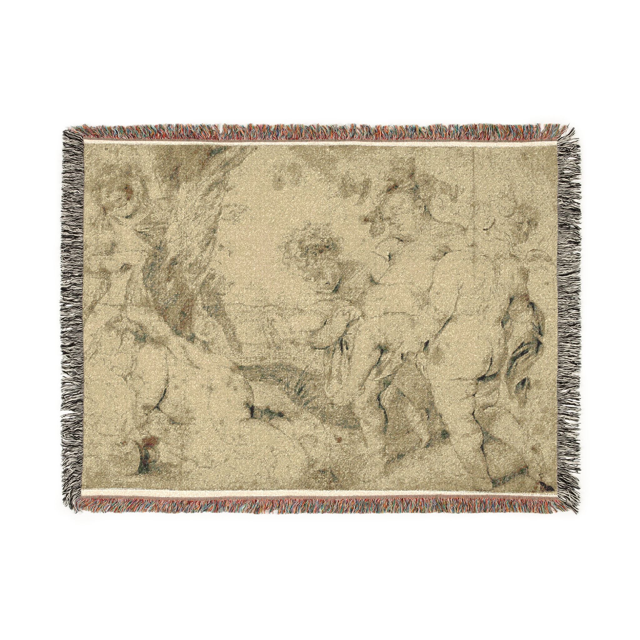 Anthony van Dyck - Young Bacchus and Companions | Woven Tapestry Blanket