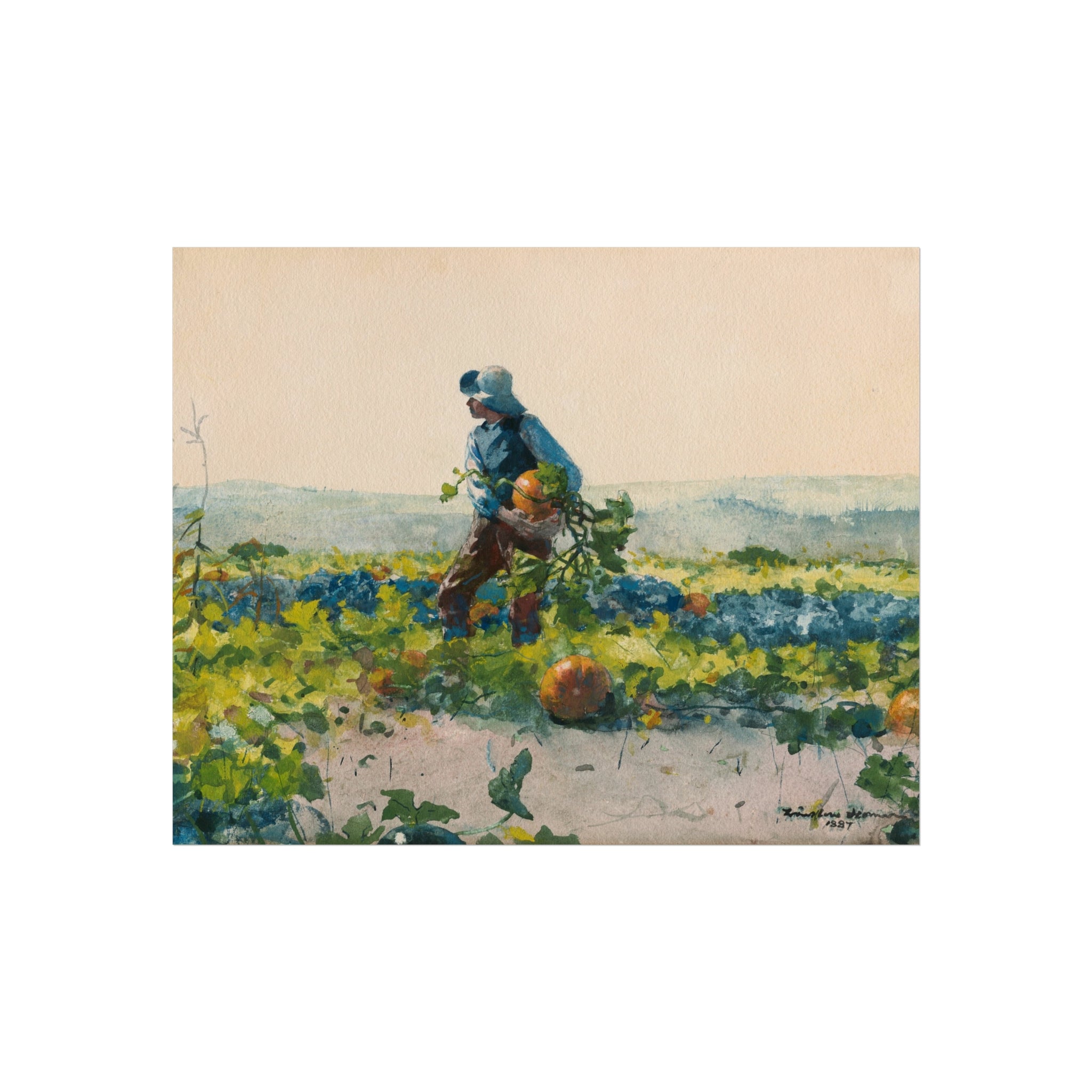 For to Be a Farmer's Boy Winslow Homer Fine Art Poster