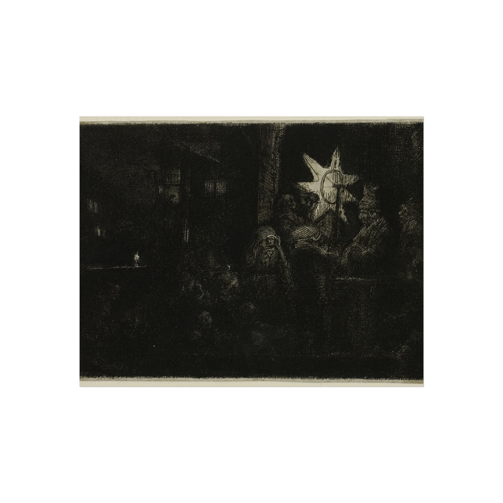 Rembrandt van Rijn - The Star of the Kings A Night Piece | Fine Art Poster