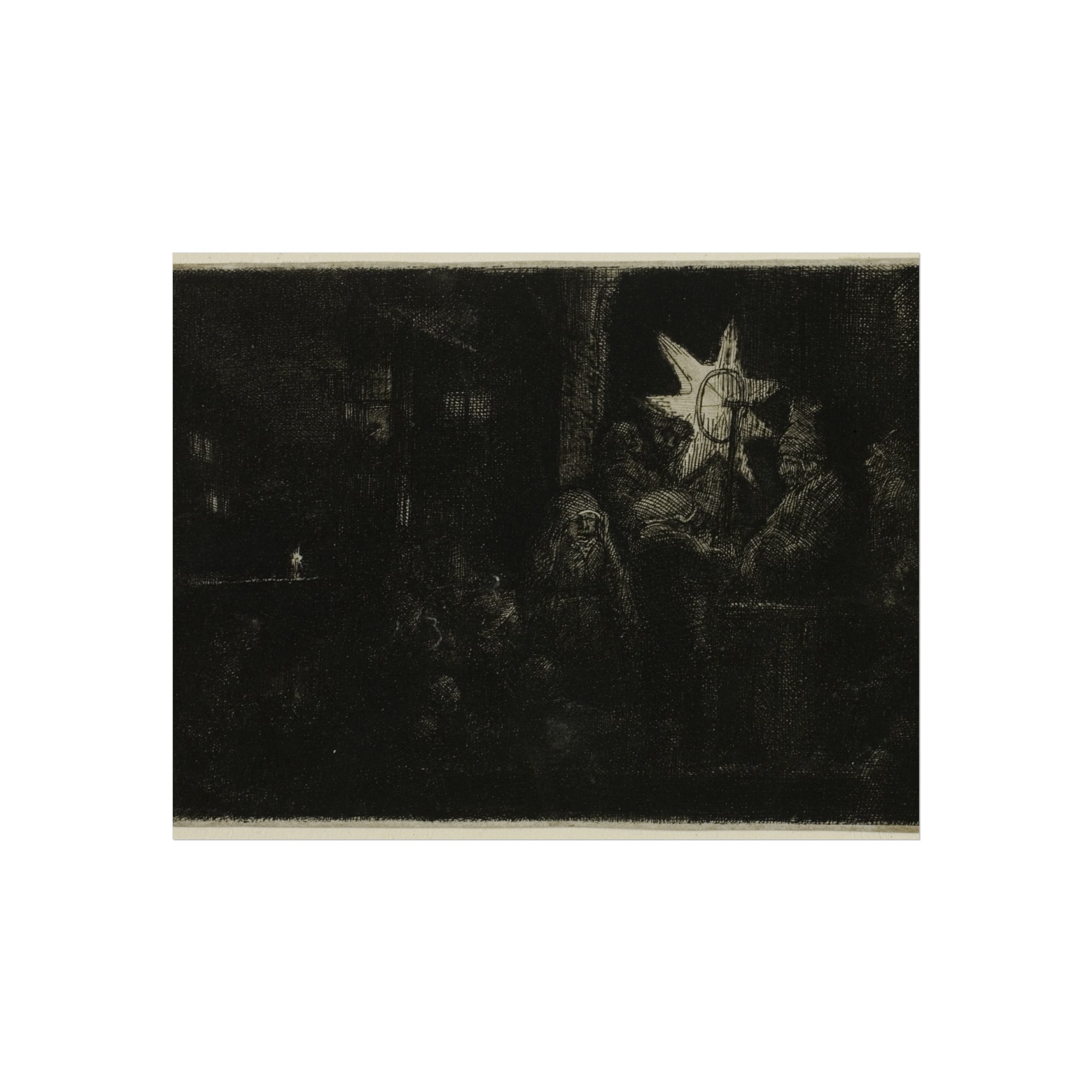 Rembrandt van Rijn - The Star of the Kings A Night Piece | Fine Art Poster