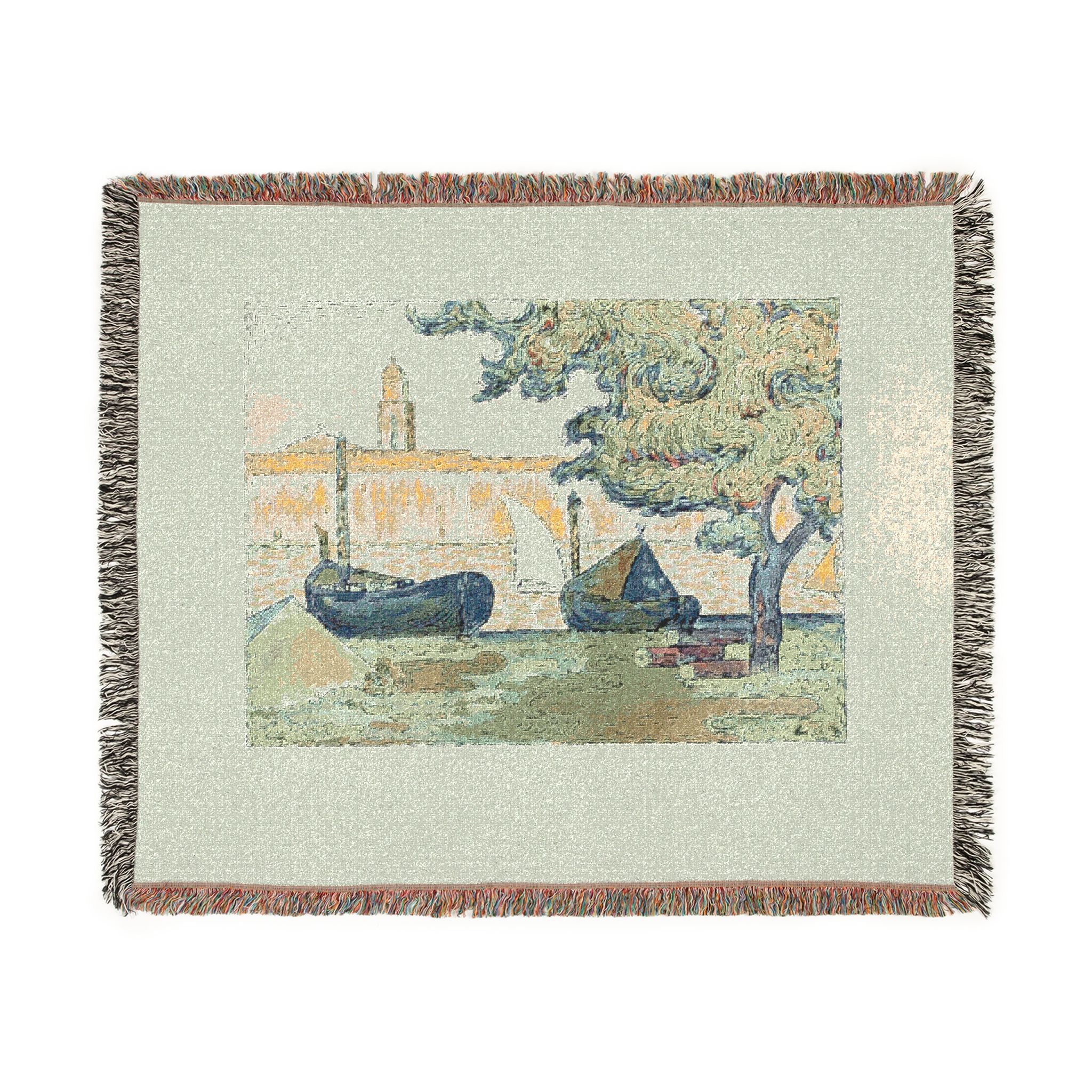 The Port of St. Tropez II Paul Signac Tapestry Blanket