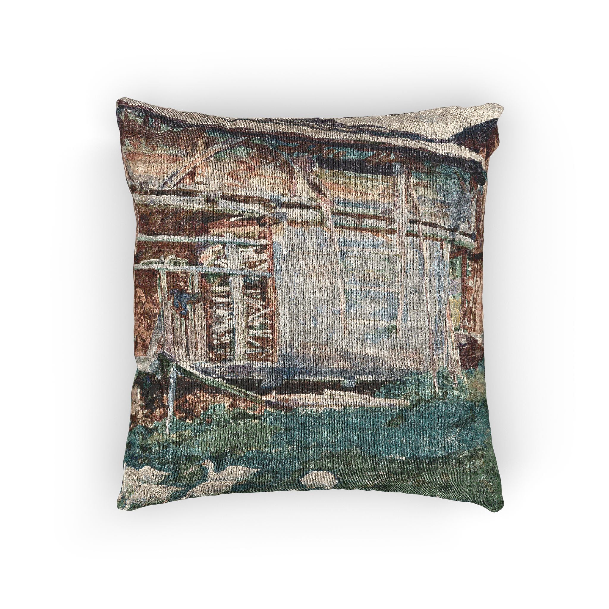 John Singer Sargent - Woodsheds, Tyrol | Woven Pillow