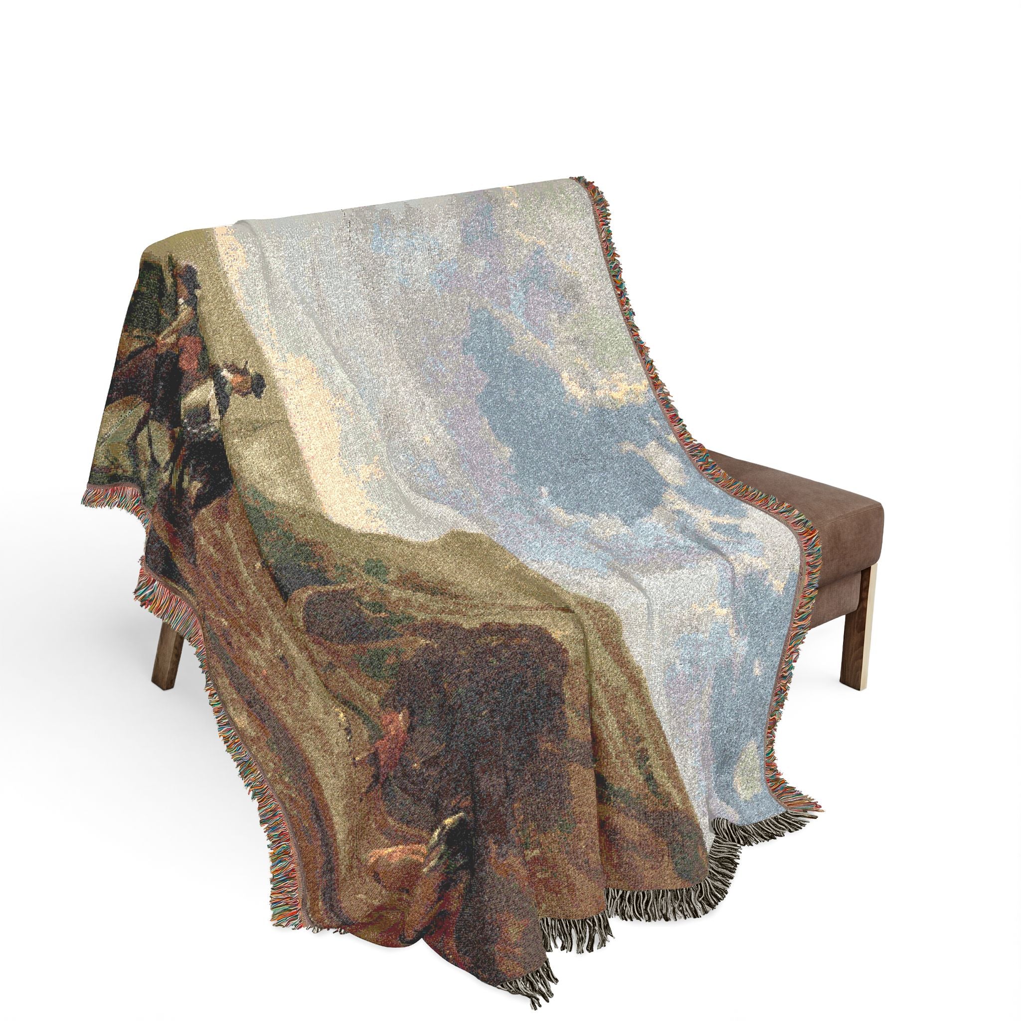 Aelbert Cuyp - Rivierlandschap met ruiters - Google Art Project | Woven Tapestry Blanket