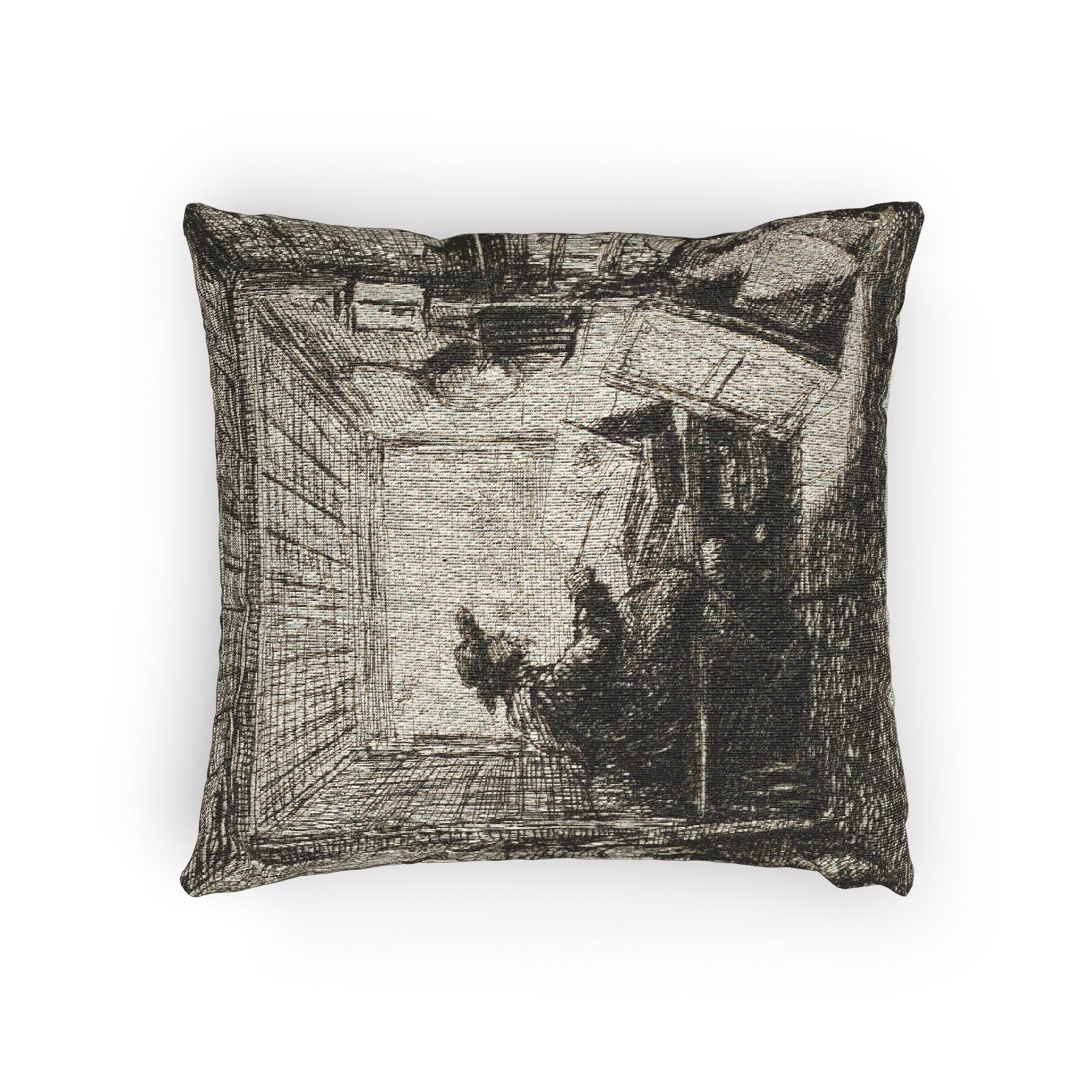 Charles François Daubigny - The Boat Studio, from The Boat Trip | Woven Pillow