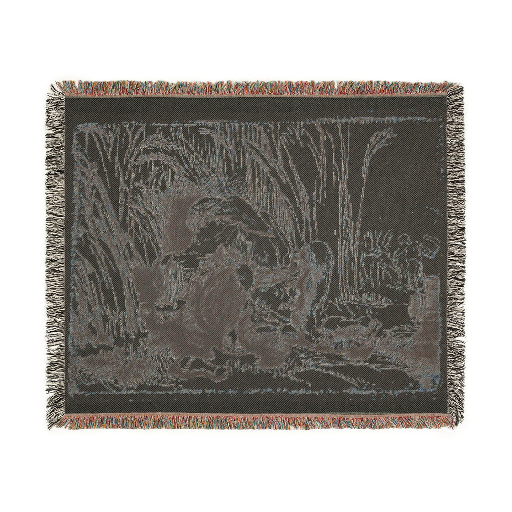Rembrandt van Rijn - The Monk in the Cornfield | Woven Tapestry Blanket