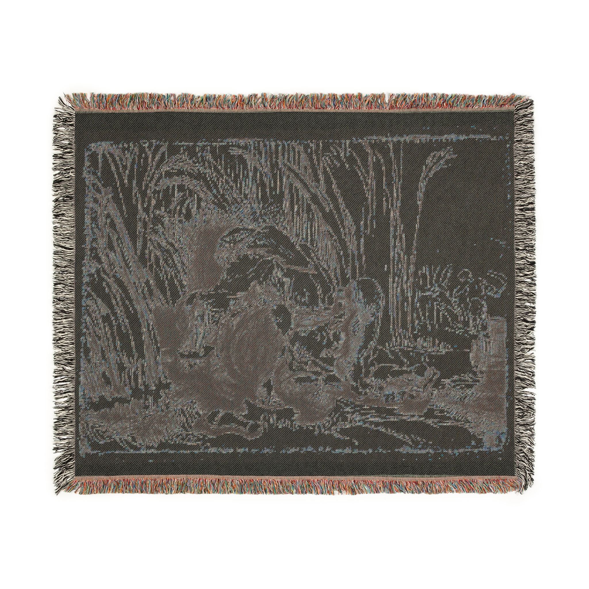 Rembrandt van Rijn - The Monk in the Cornfield | Woven Tapestry Blanket
