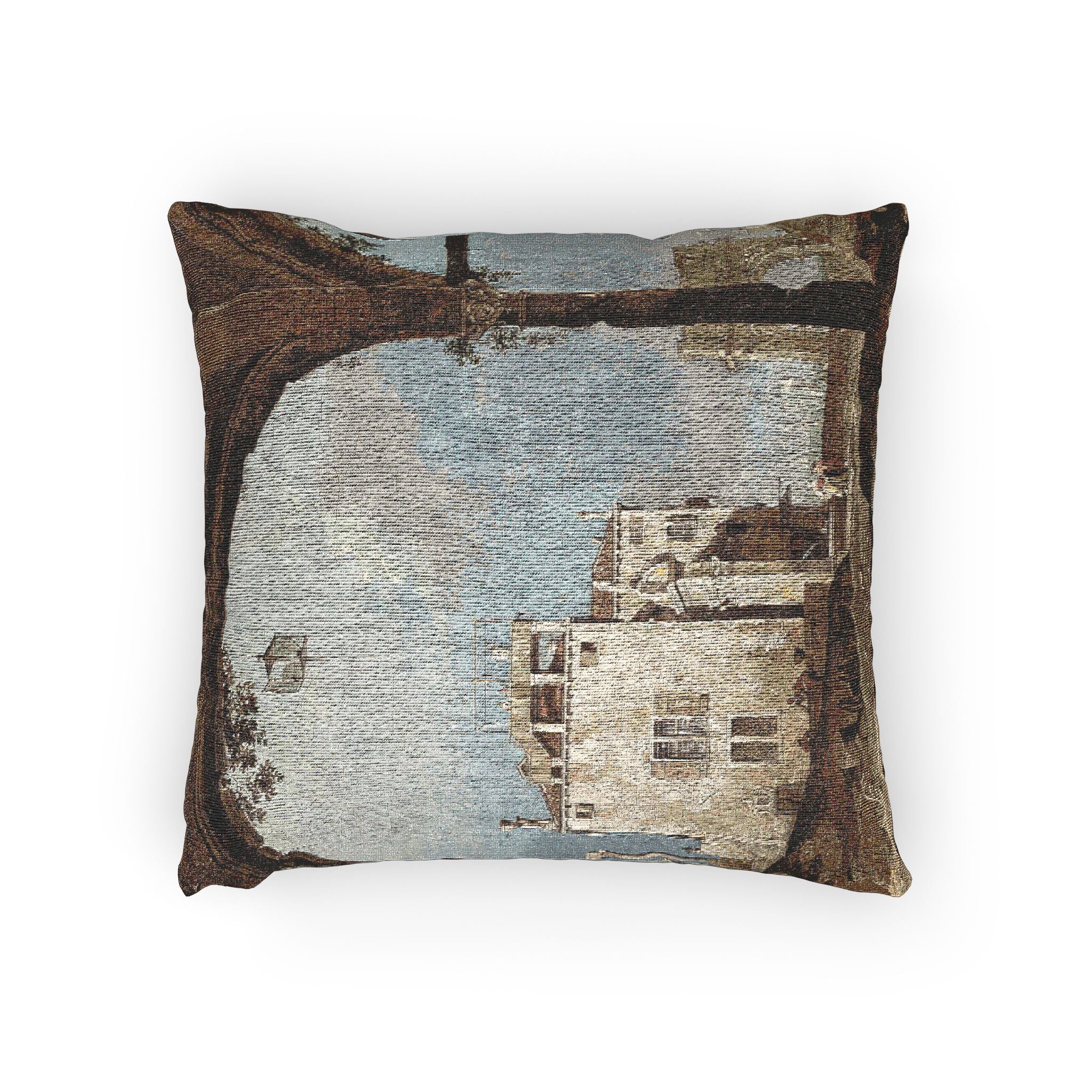 Follower of Canaletto - Portico with a Lantern | Woven Pillow