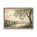 Style of Jacob van Ruisdael - Figures with Baskets on Road | Woven Tapestry Blanket