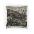 Odilon Redon - Fear | Woven Pillow