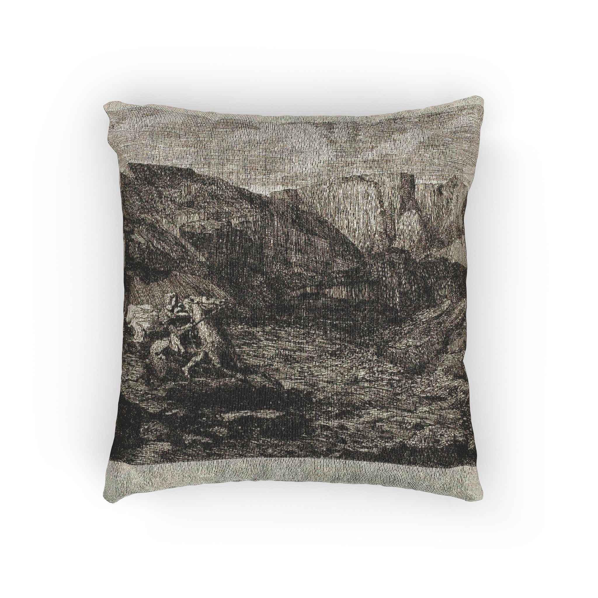 Odilon Redon - Fear | Woven Pillow