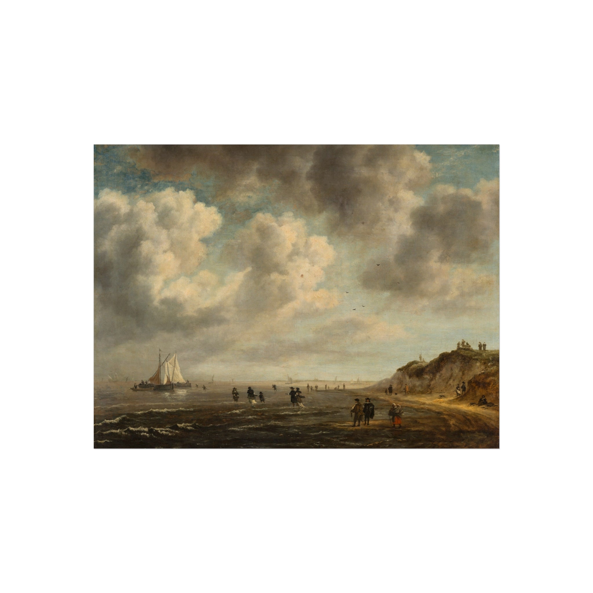 Naar Jacob van Ruisdael - Beach View - 154 - Mauritshuis | Fine Art Poster