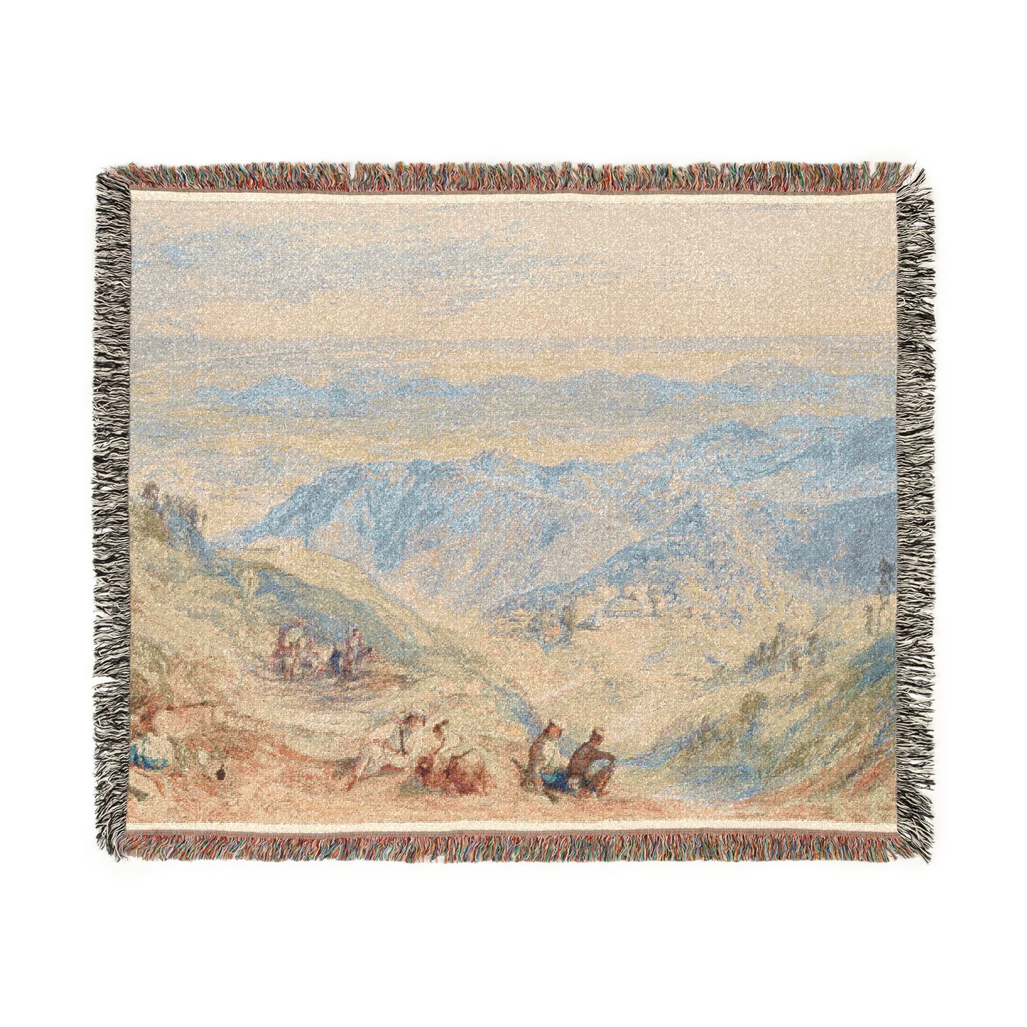 Mussooree and the Dhoon from Landour J. M. W. Turner Tapestry Blanket