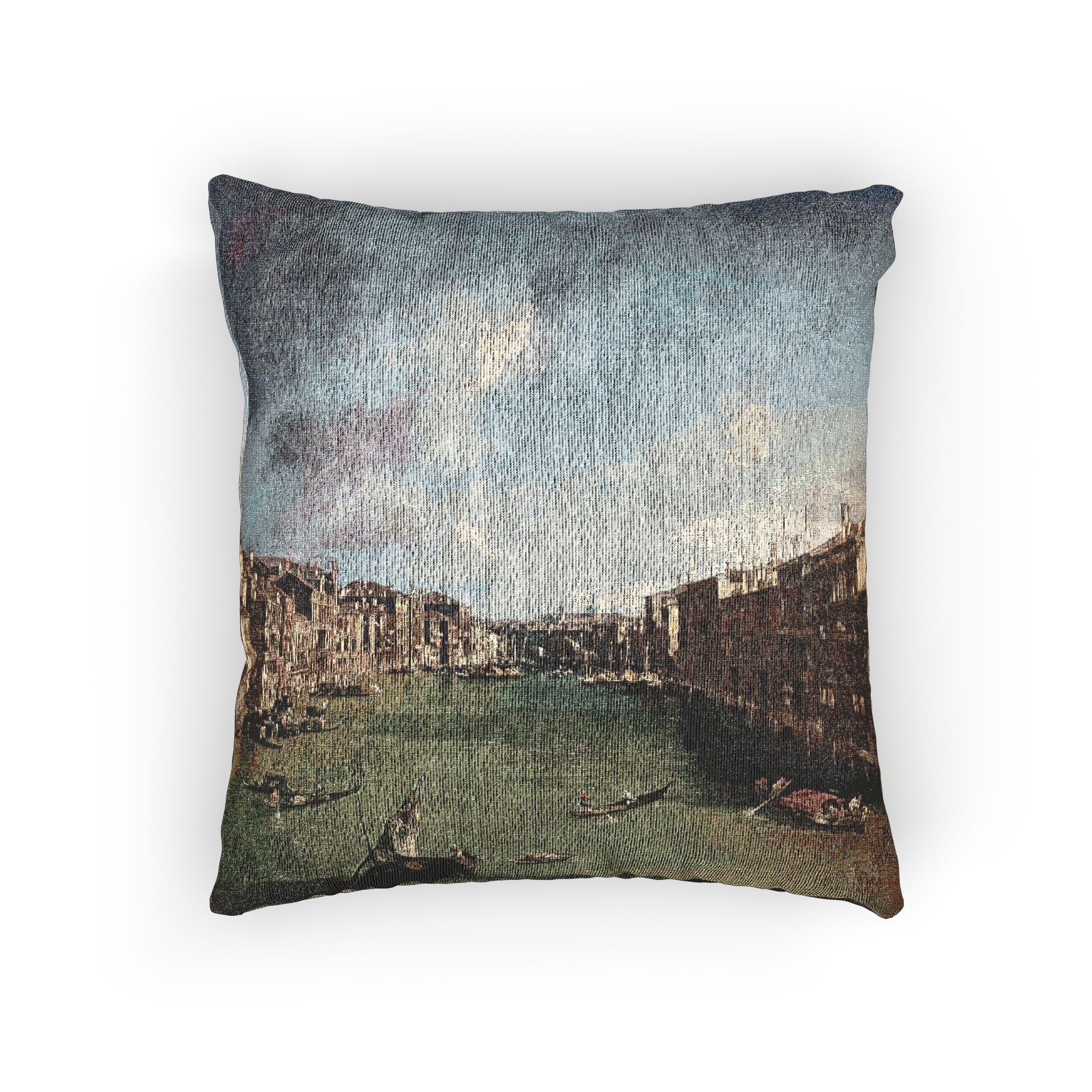 Ca' Rezzonico - Canal Grande da Palazzo Balbi a Rialto C.1722 - Canaletto | Woven Pillow