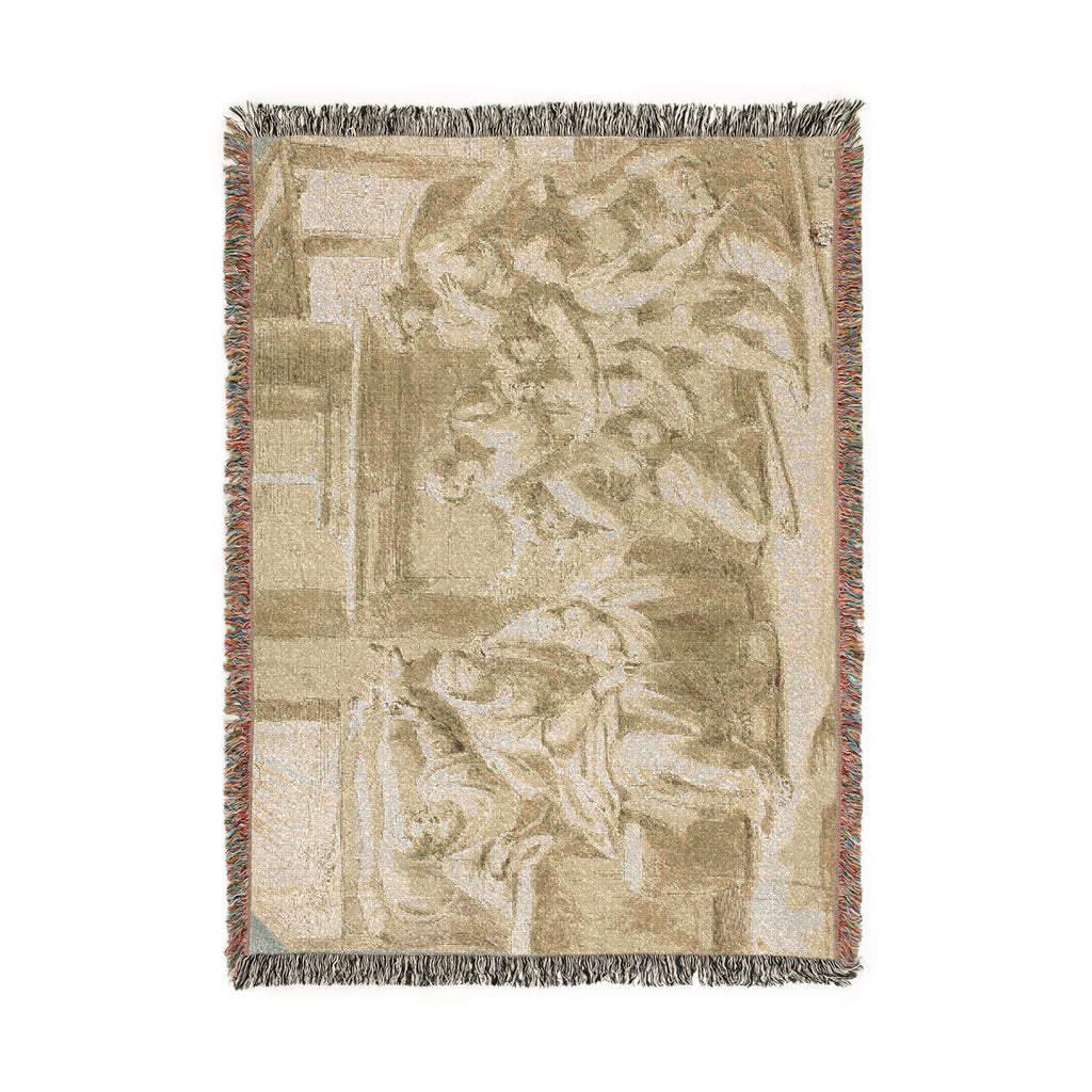 Nicolas Poussin - Adoration of the Shepherds | Woven Tapestry Blanket