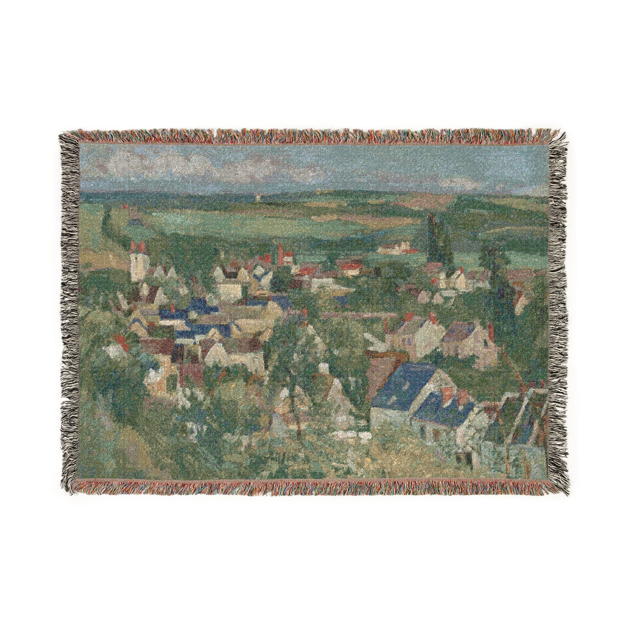 Paul Cezanne - Auvers, Panoramic View | Woven Tapestry Blanket