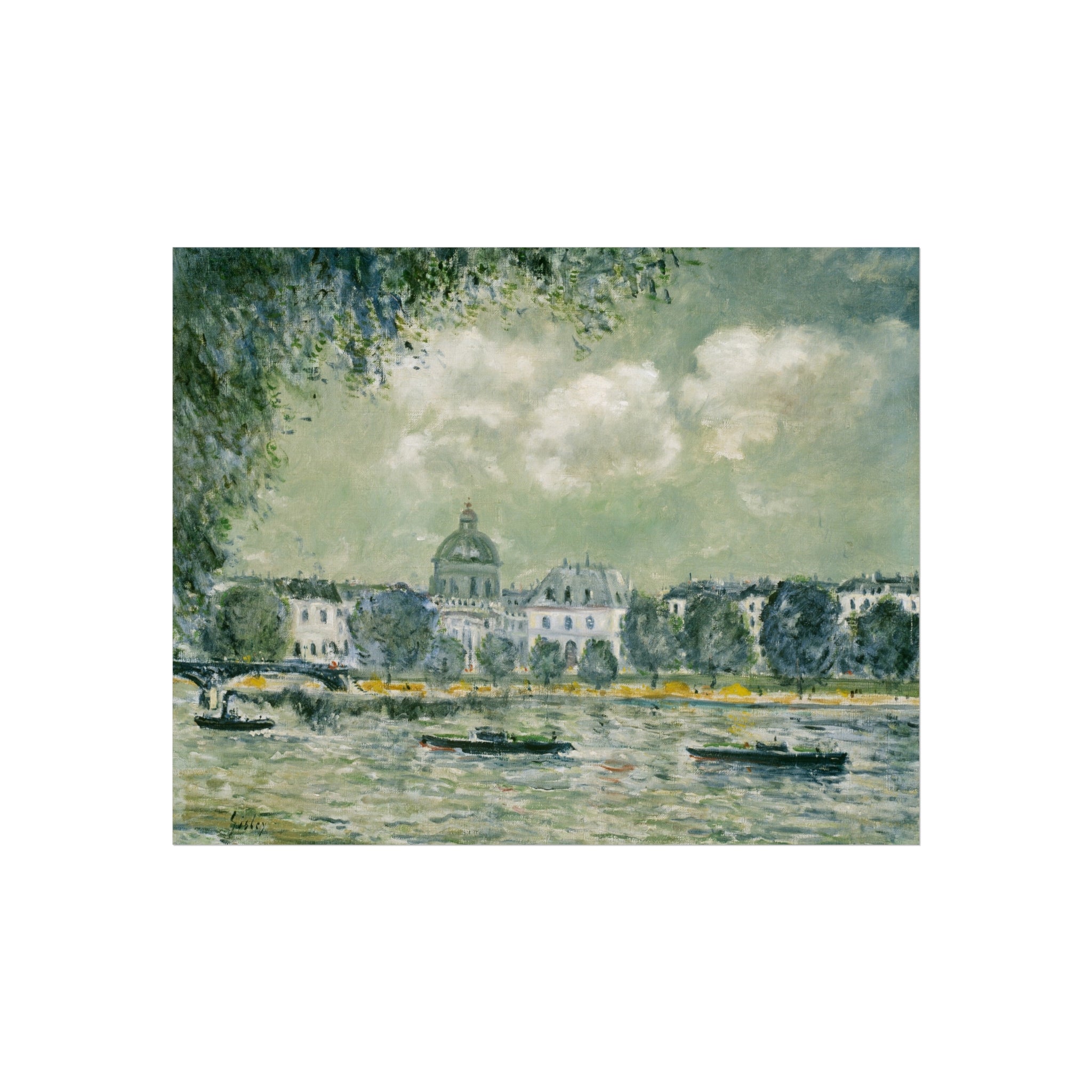 The Institut de France and the Pont des Arts Alfred Sisley Fine Art Poster