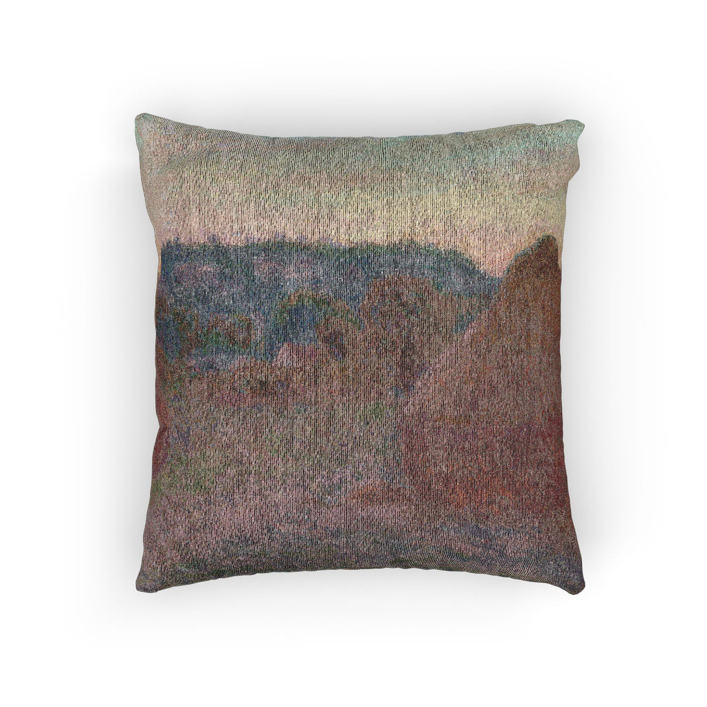 Claude Monet - Stacks of Wheat (End of Day, Autumn) | Woven Pillow