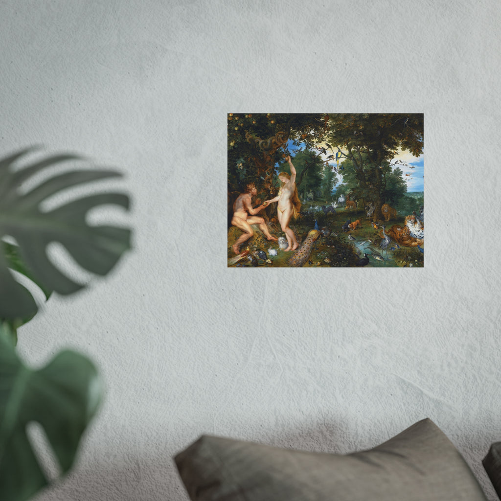 Jan Brueghel de Oude en Peter Paul Rubens - Het aards paradijs met de zondeval van Adam en Eva | Fine Art Poster