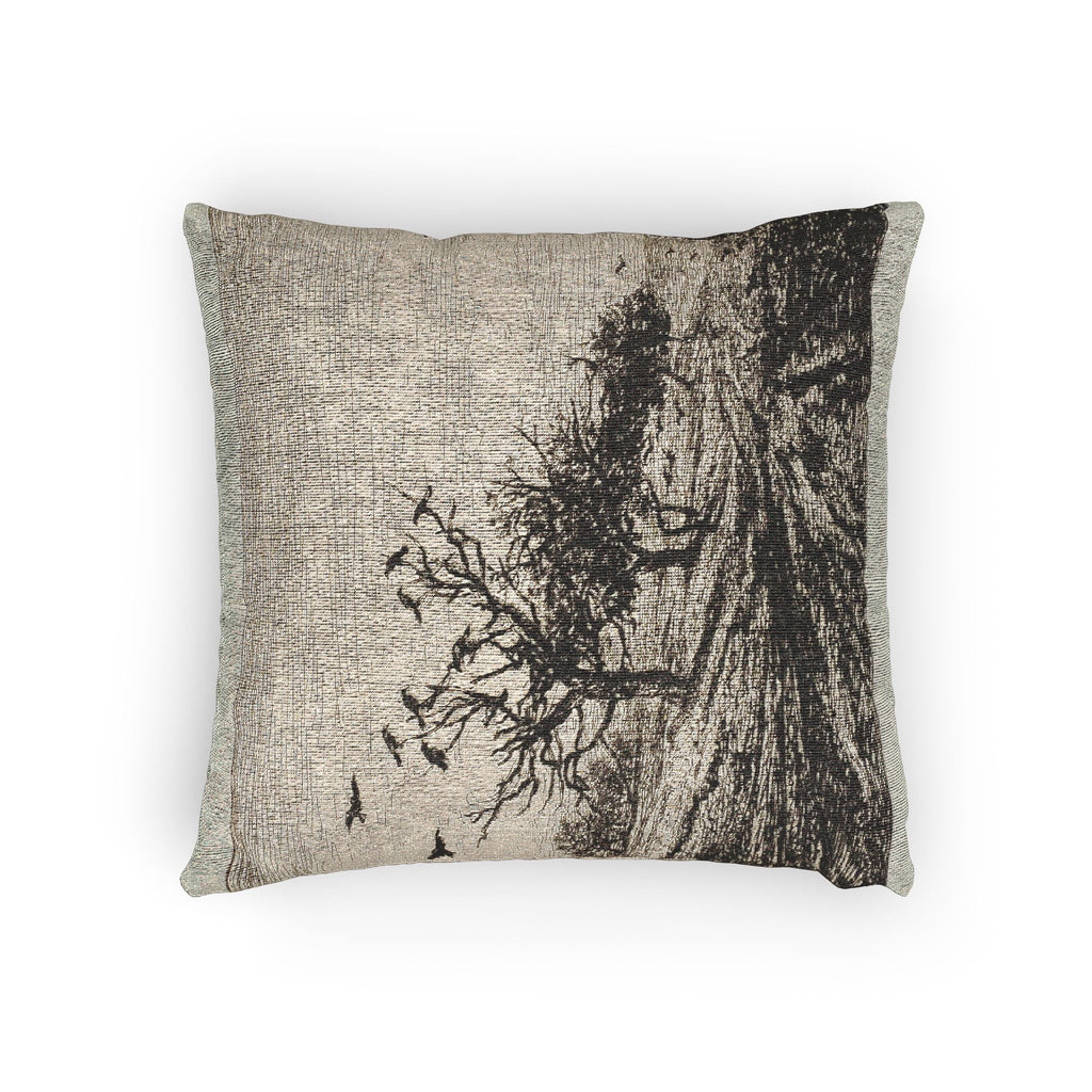 Charles François Daubigny - Crows in a Tree | Woven Pillow
