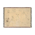 Eugène Delacroix - Sketches of Algerian Men | Woven Tapestry Blanket
