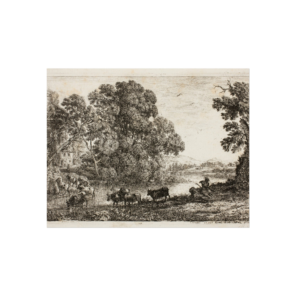 Claude Lorrain - The Cowherd | Fine Art Poster