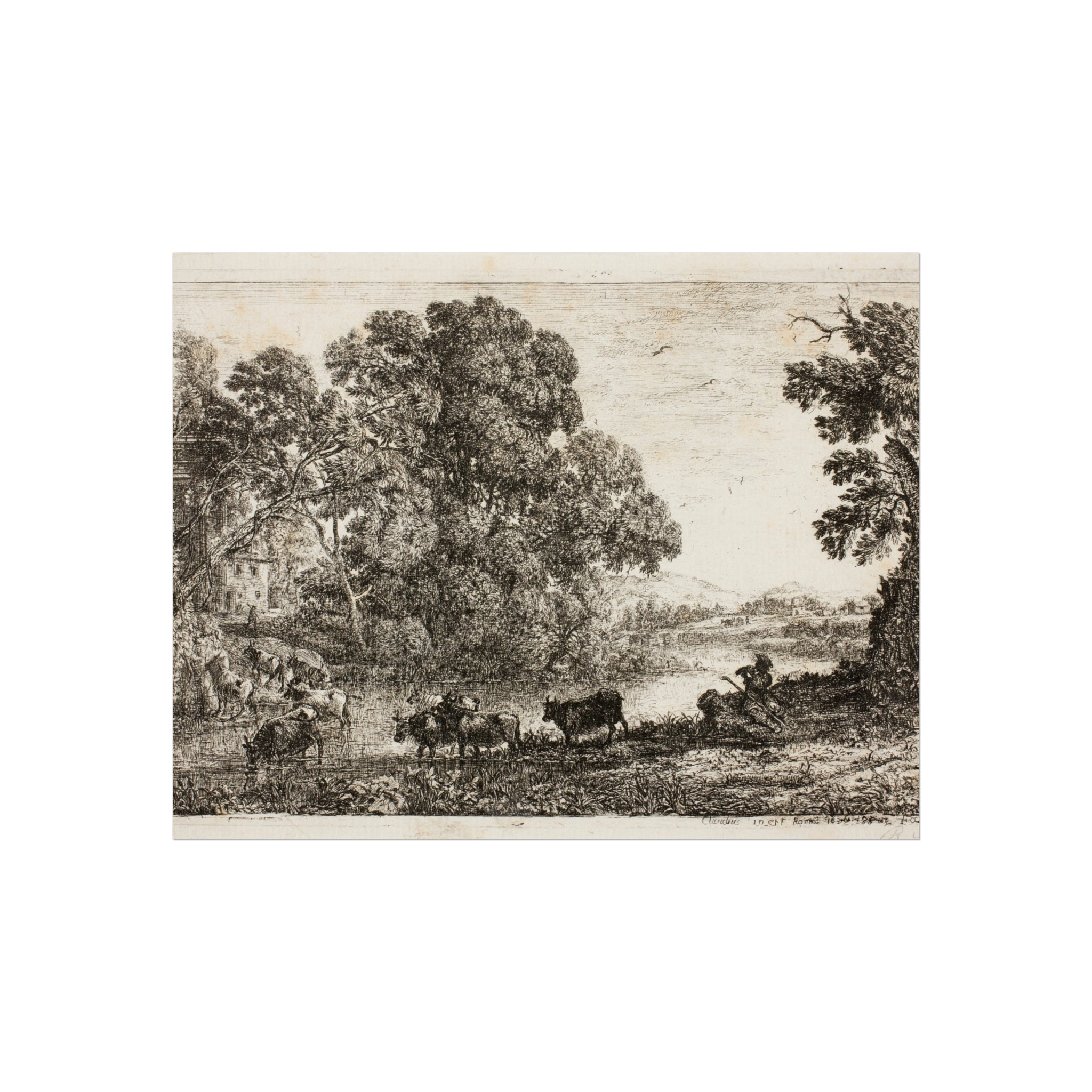 Claude Lorrain - The Cowherd | Fine Art Poster