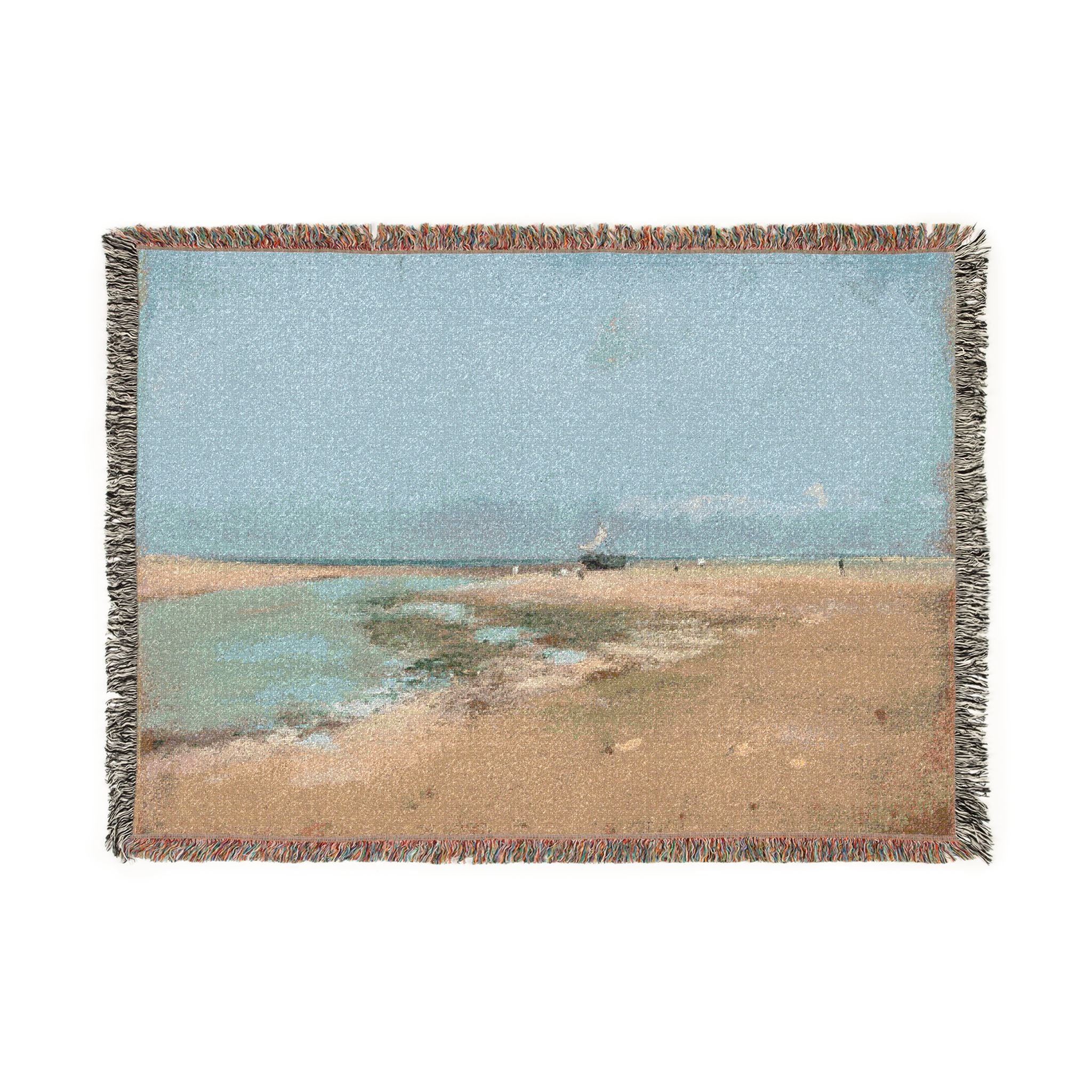 Hilaire Germain Edgar Degas - Beach at Low Tide (Mouth of the River) | Woven Tapestry Blanket