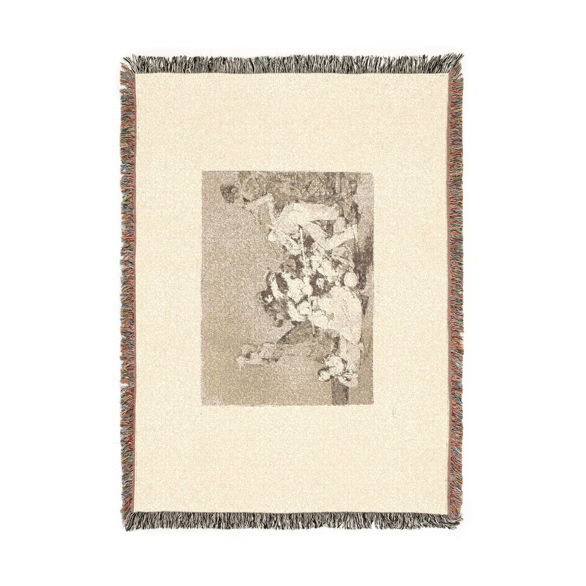 Francisco José de Goya y Lucientes - And they are like wild beasts, plate five from The Disasters of War | Woven Tapestry Blanket