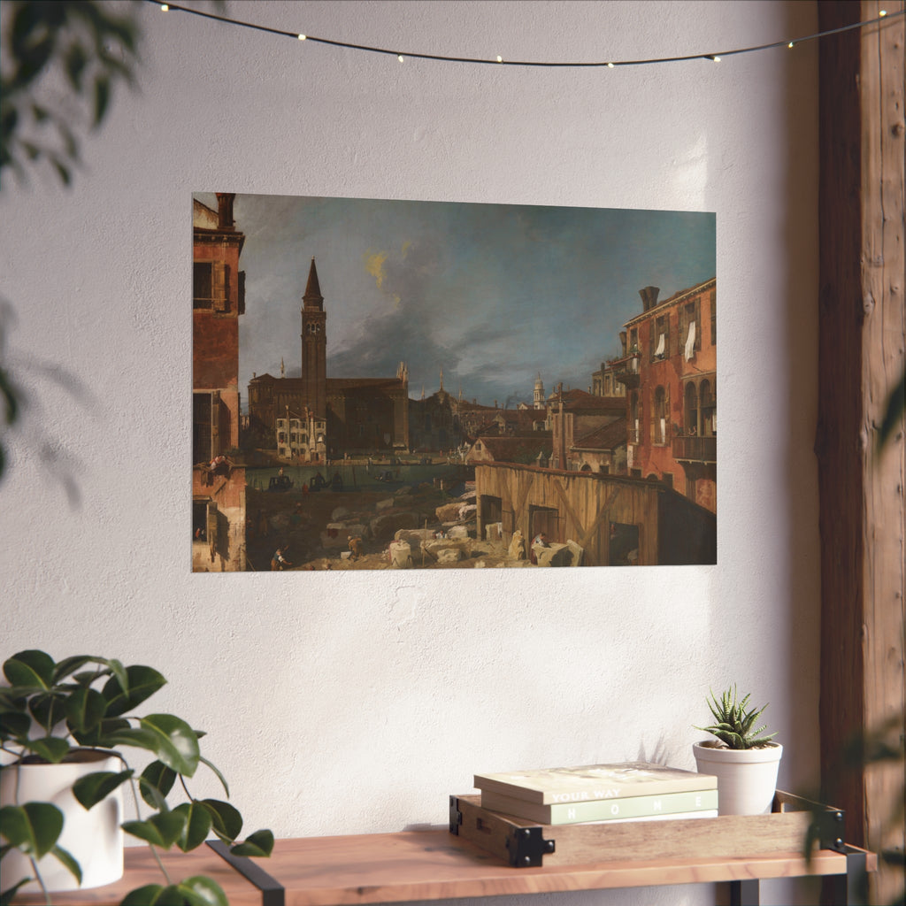 Canaletto - The Stonemason's Yard | Fine Art Poster