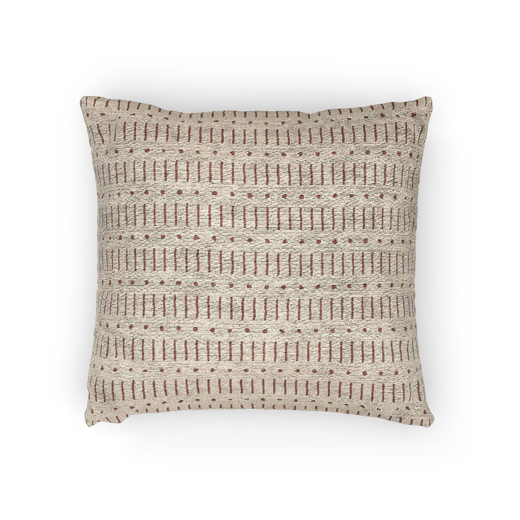 Rust Mark Ladder Woven Pillow