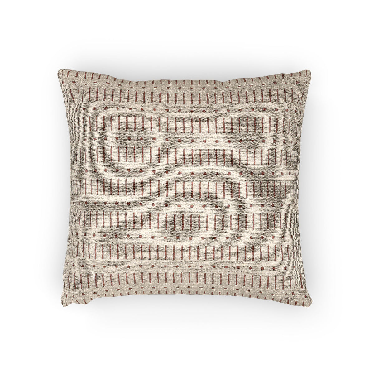 Rust Mark Ladder Woven Pillow