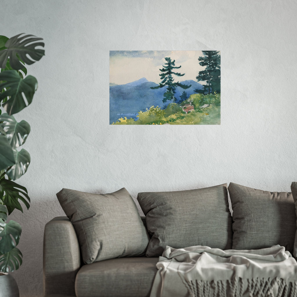 Winslow Homer - North Woods Club, Adirondacks (The Interrupted Tete-a-Tete) | Fine Art Poster