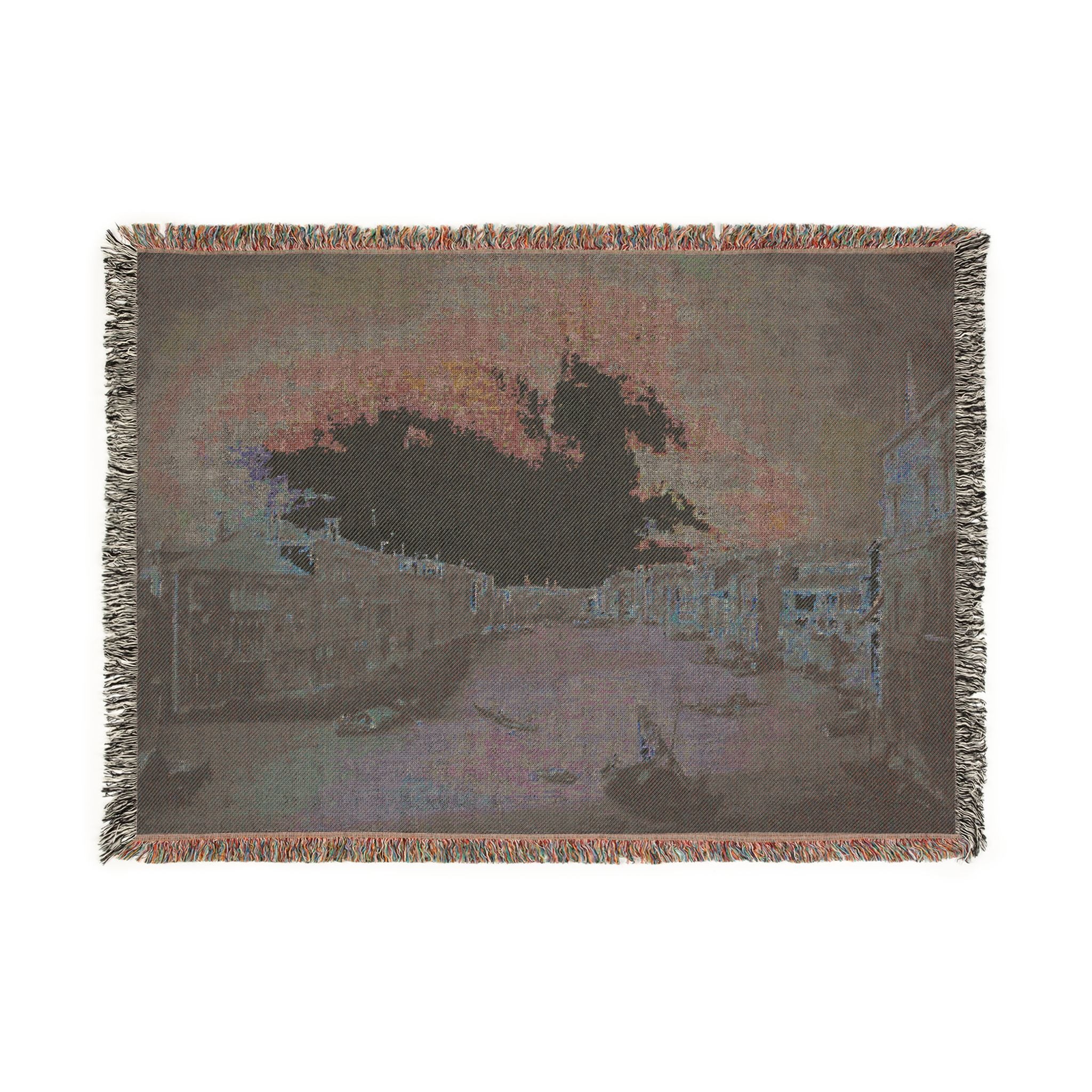 Ca' Rezzonico - Canal Grande da Palazzo Balbi a Rialto C.1722 - Canaletto | Woven Tapestry Blanket