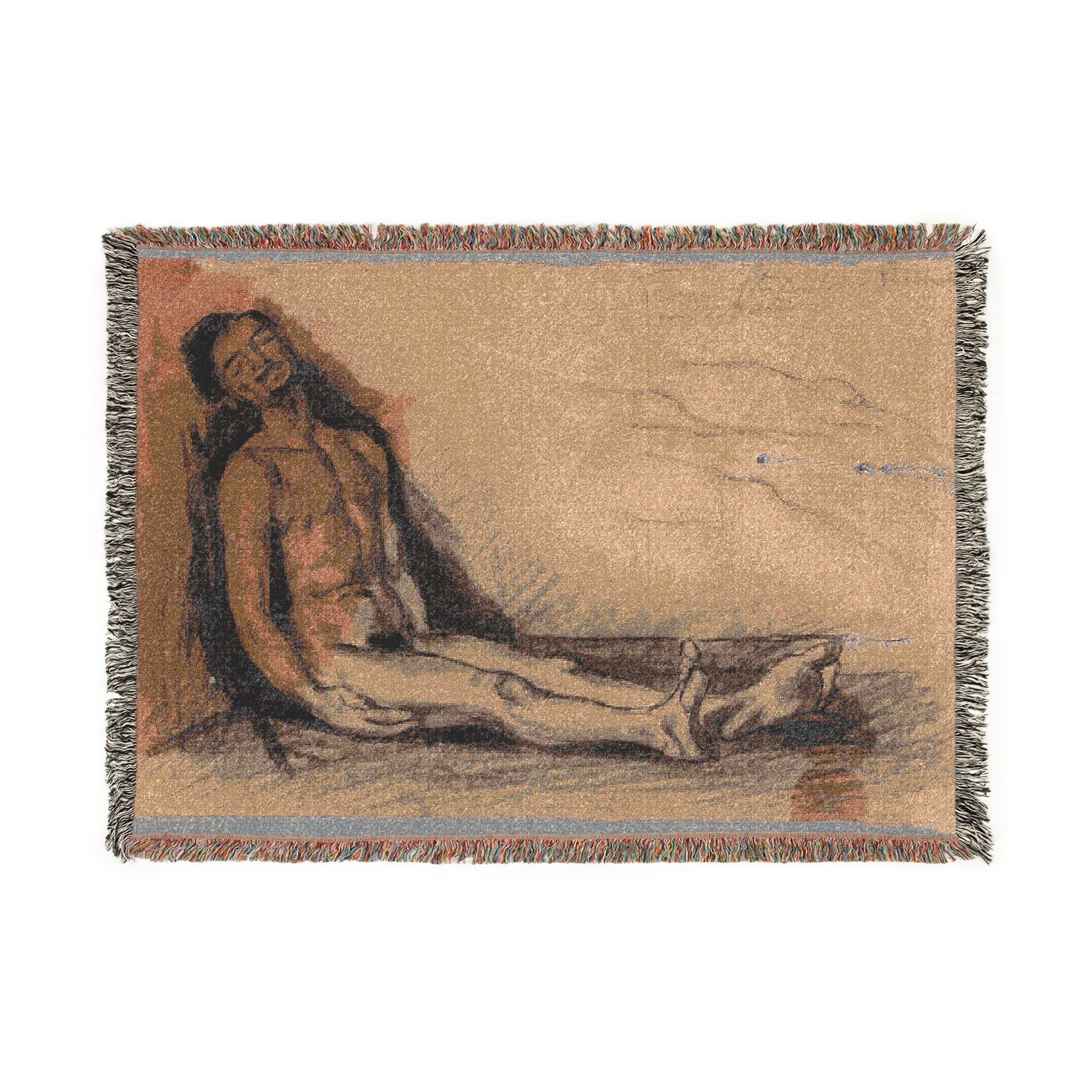 Paul Cezanne - Study for L'Autopsie | Woven Tapestry Blanket