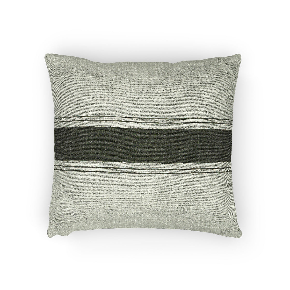 Moss Grain Sack Stripe Woven Pillow