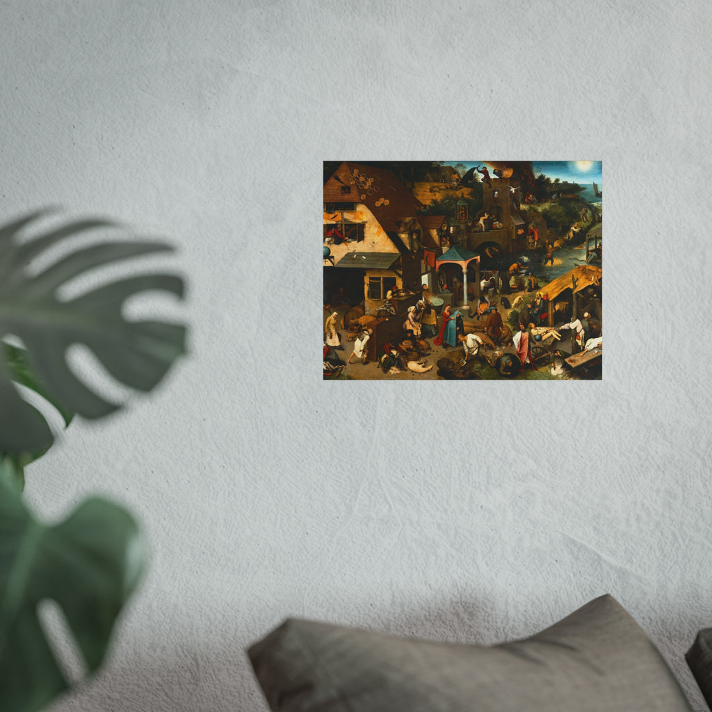 Pieter Brueghel the Elder - The Dutch Proverbs - Google Art Project | Fine Art Poster