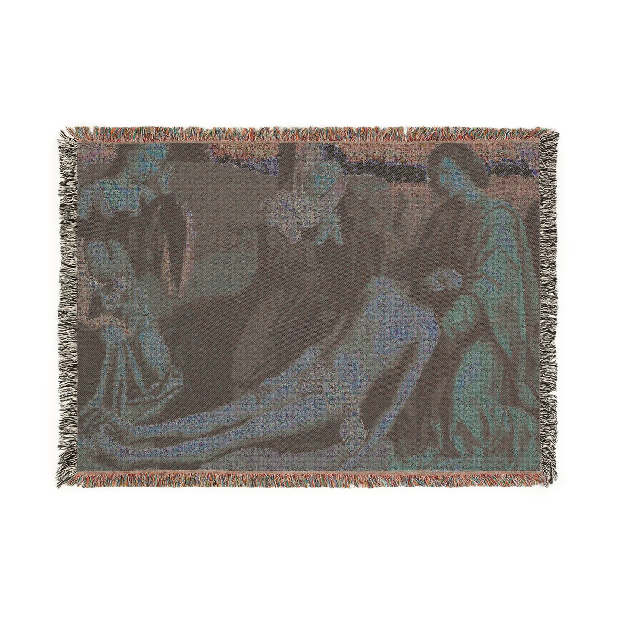 Gerard David - Lamentation over the Body of Christ | Woven Tapestry Blanket
