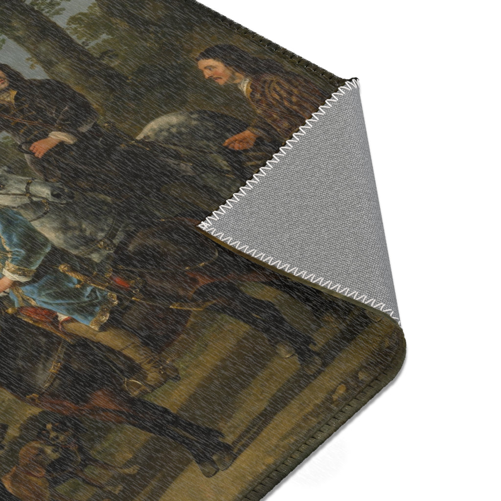 Equestrian Portrait of Cornelis (1639–1680) and Michiel Pompe van Meerdervoort (1638–1653) with Their Tutor and Coachman | Area Rug